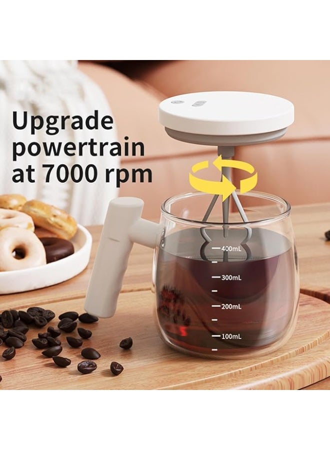 Self-Stirring Cup: Electric Mixing Cup, High Borosilicate Glass, Self-Stirring Mug, Portable Coffee Cups with Automatic Stirrer for Coffee, Milk ( Multicolor ) - Image 4